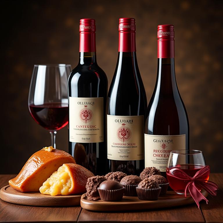 Panier cadeau luxueux avec des produits d'exception.